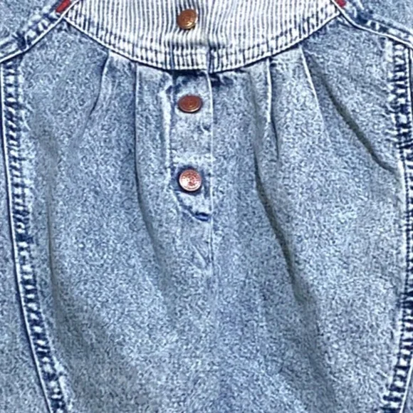 Vintage Little Levi's Acid Washed Denim Romper - Picture 3 of 15